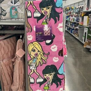 Pink Bratz Plush Throw Blanket